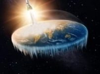 Poster for the movie "Rocketman: Mad Mike's Mission to Prove the Flat Earth"